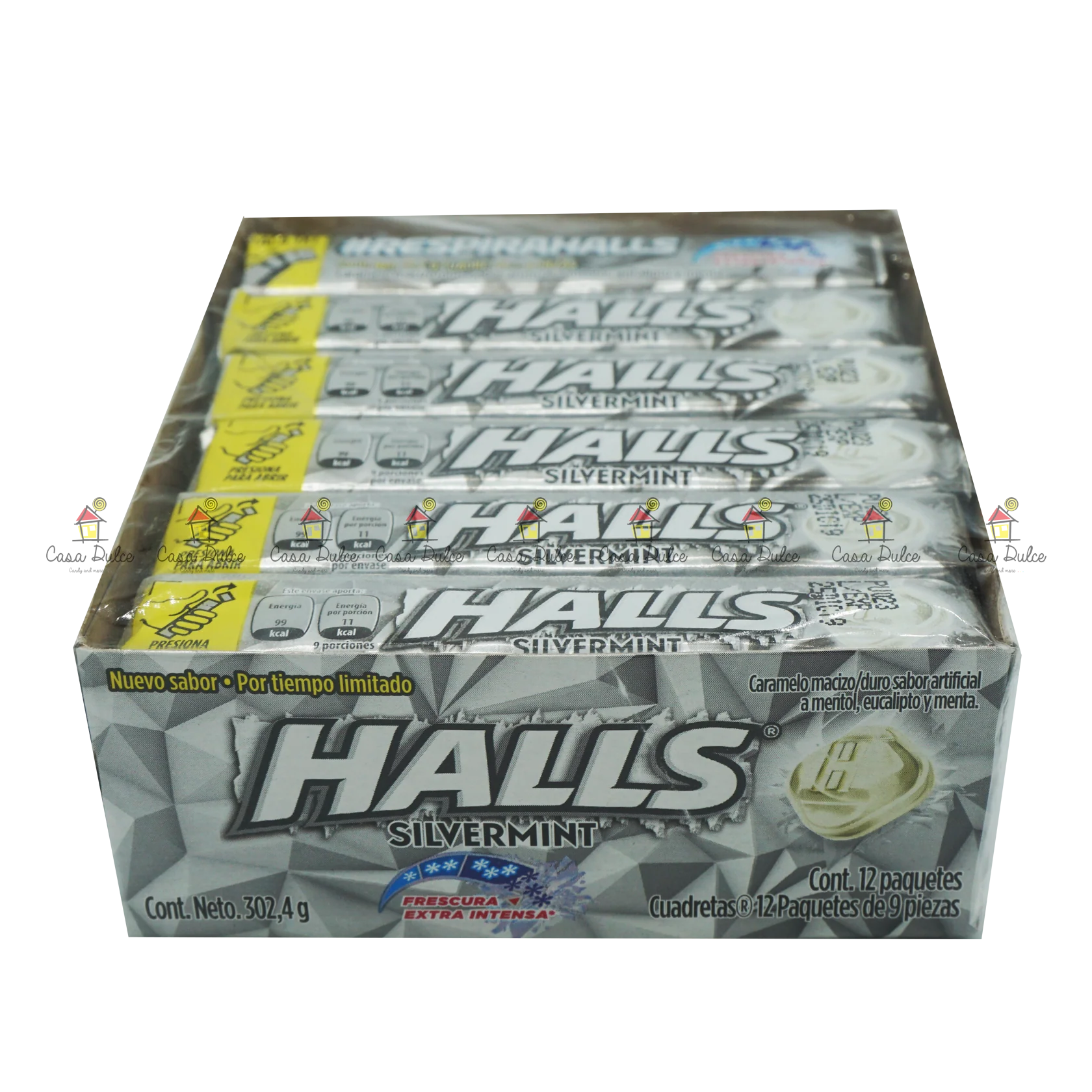 Adams - Halls Silvermint 12ct