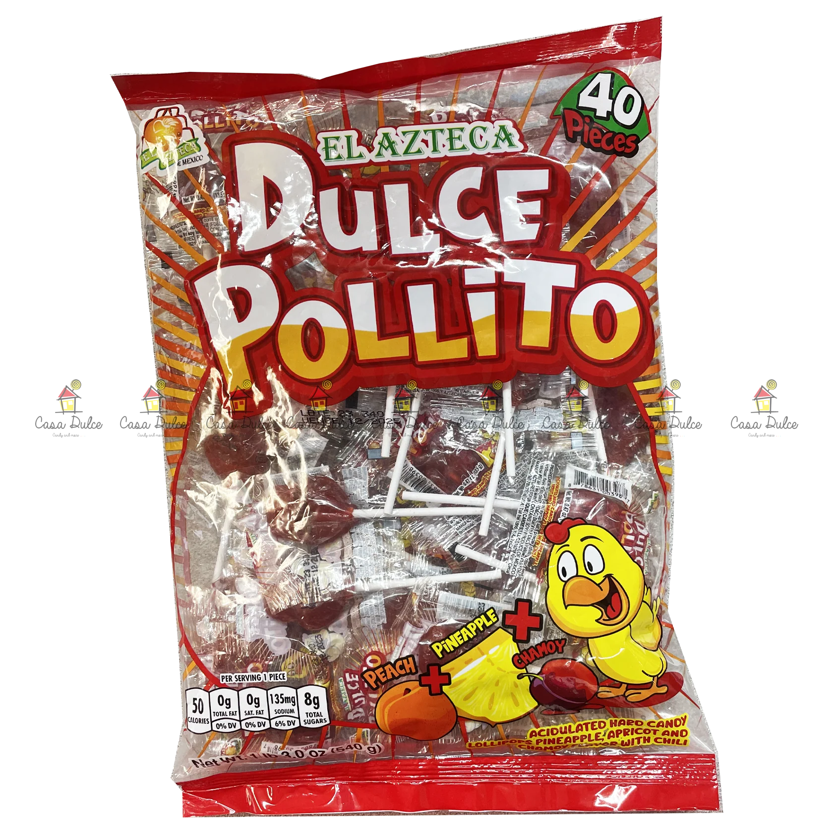 Azteca - Paleta Dulce Pollito 24/40pc